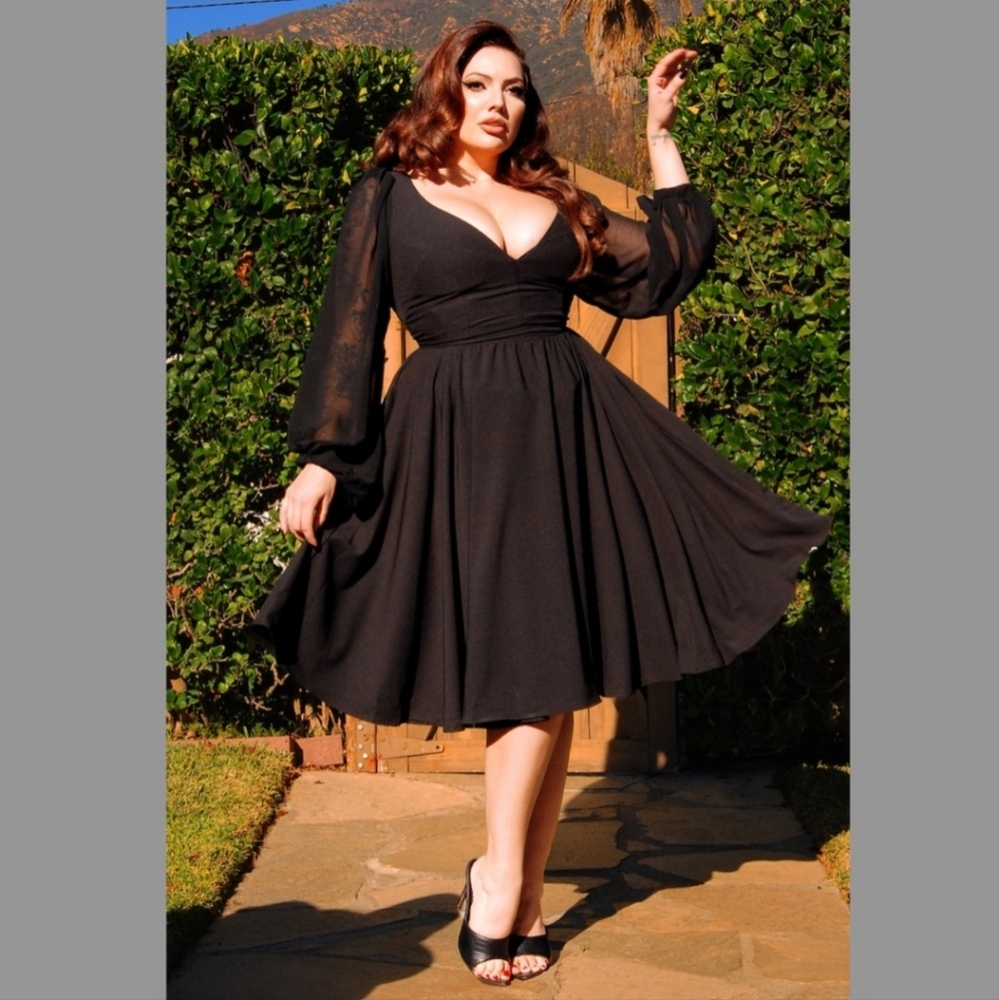 PUG Kara Swing Black dress, new with tags, size Large